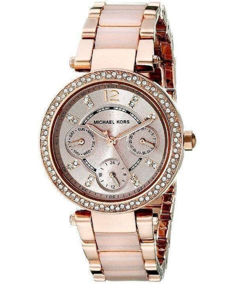 michael kors ladies watch band mk6110|mike Kors parker mini rose dial.